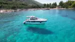 Bavaria S30 motor yacht cruising in the Adriatic Sea