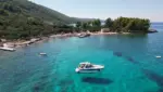 Bavaria S30 motor yacht cruising in the Adriatic Sea