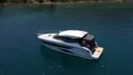 Bavaria SR38 side view modern motor yacht design