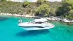 Bavaria SR41 anchored in a quiet bay Croatia