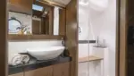 Bavaria Virtess 420 shower cabin onboard